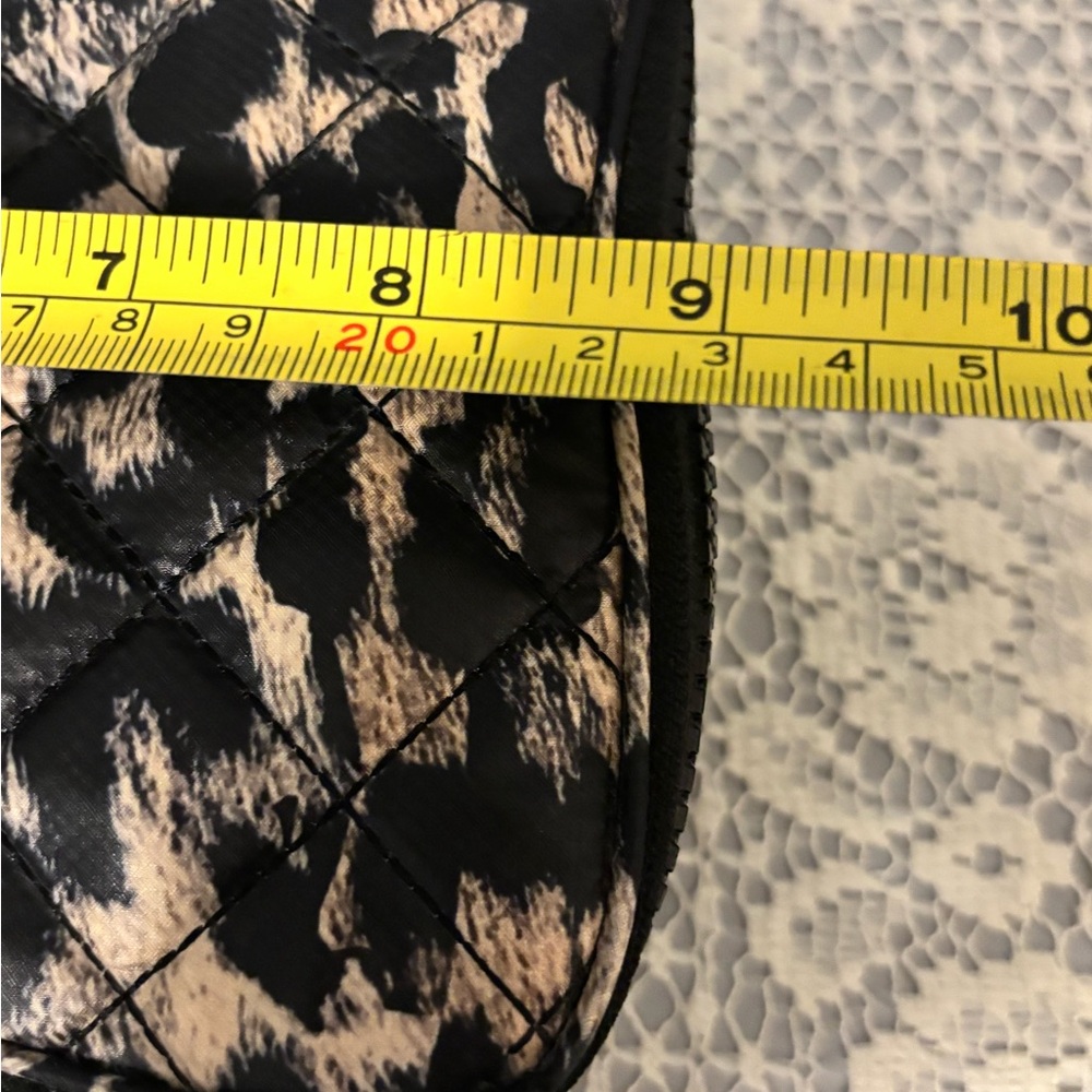 MZ Wallace Quilted Leopard Print Zip Around Cosmetic Case - Picture 6 of 7